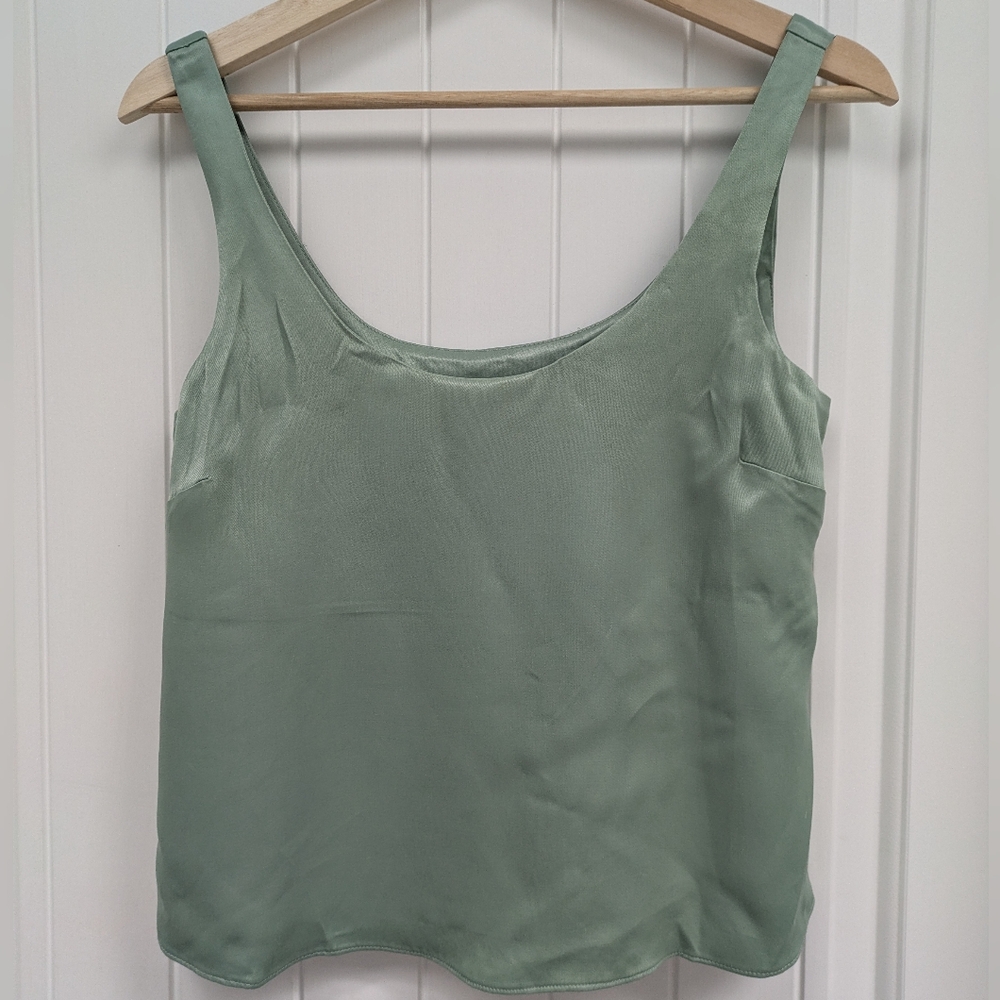Topshop Sage Green Scooped Neck Cami